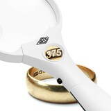 thumbnail of WEDO 2717550 Profi-Lupe Profi Lupe, 3 LEDs, 2, 5x, 4, 5x, 12x Vergrößerung, Linsen-Durchmesser 9 cm, Ergonomischer Griff, inkl. Batterien,