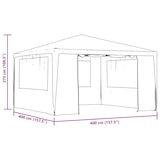 thumbnail of vidaXL Partytent met zijwanden professioneel 90 g/m² 4x4 m antraciet