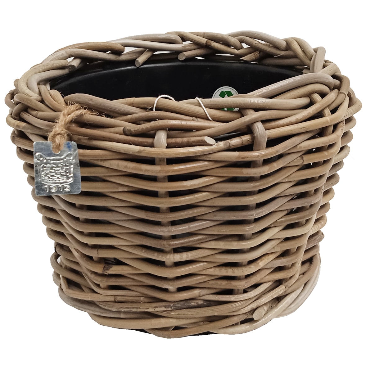 Pflanzkorb Sylter Korb Blumenkorb 27x20cm Rattan Garten Drypot Natur