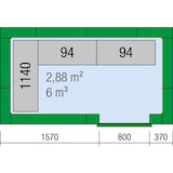 thumbnail of KBS Tiefkühlzelle 2740x1540x2380 mm Bodenunterbelüftungsplatten Stahlblech weiß