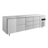 thumbnail of Gastro Kühltisch 1 Tür 8 Schubladen Umluftkühlung 2330x700x850mm -2/+8°C  632l