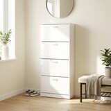 thumbnail of Scarpiera Slim Ante Mobile Porta Scarpe Ingresso Salvaspazio 63x24x150 Cm - Bianco Caldo