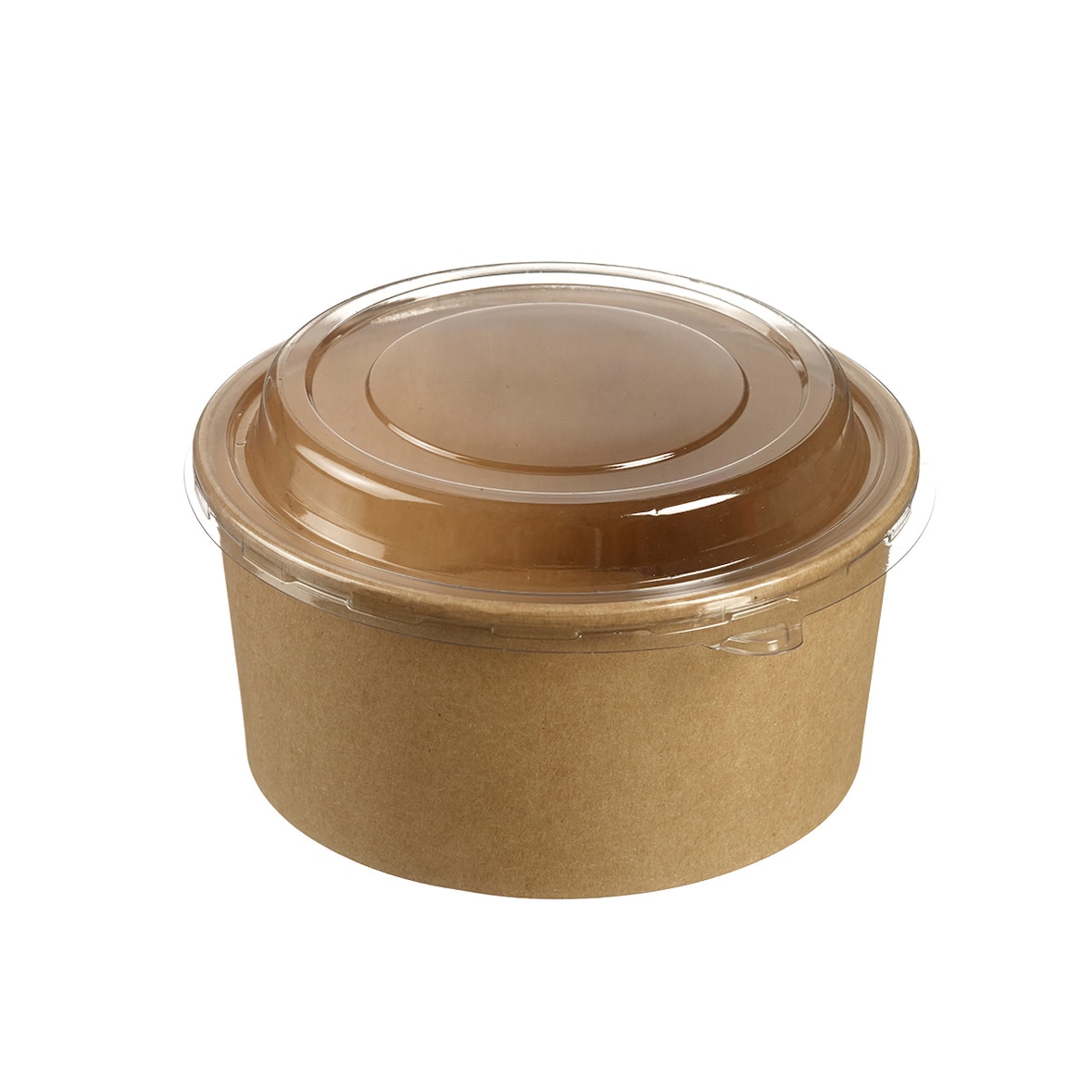 SOLIA Saladier rond Ecokraft2 + couvercle 850 ml - ES31257 - par 300 pièces