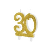 thumbnail of 30. Geburtstag Kerze gold
