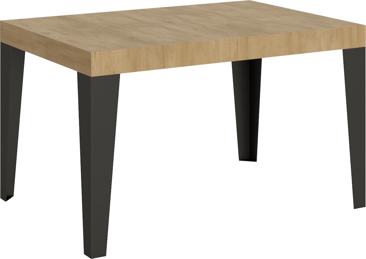 Ausziehtisch 120/380x90 cm Flame Natur Eiche Anthrazit Beine