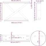 thumbnail of Helloshop26 - Set aus 2 modernen verstellbaren Couchtischbeinen 50 x 30 cm geometrisches Design schwarzer Stahl 02_0056970