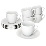 thumbnail of 6er Set TOMMY Kaffeetasse mit Untertasse weiß Porzellan