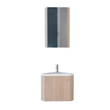 thumbnail of Ensemble meuble lave-mains d'angle décor chêne KODA + armoire miroir
