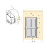 thumbnail of Emuca 8133623 Poubelle De Recyclage Recycle Pour Cuisine, 24 L, Fixation Au Fond Et Extraction Manuelle Automatique, Plastique
