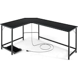 thumbnail of COSTWAY L-förmiger Schreibtisch mit Steckdosen & CPU-Ständer, Eckenschreibtisch, Computertisch, Bürotisch fürs Homeoffice