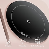 thumbnail of CIARRA Donut Piastra Induzione Singola Induzione 8 Livelli Timer Rosa VM1TIHA-P