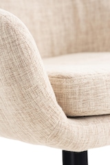 thumbnail of Décoshop26 - Lounge-Barhocker x1 skandinavisches Design cremefarbener Stoffsitz Holzbeine Metallfußstütze 10_0004922