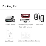 thumbnail of Dashcam 2K HD Vision Nocturne Double Enregistrement Avant Arrière 170° YONIS