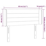 thumbnail of vidaXL LED Kopfteil Dunkelbraun 83x16x78/88 cm Stoff