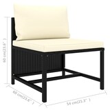 thumbnail of vidaXL 3-delige Loungeset met kussens poly rattan zwart
