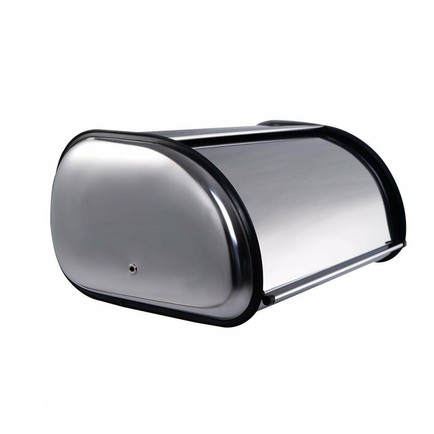 Panera de acero encimera sobremesa guardar pan bollos puerta corredera