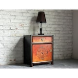 thumbnail of OPIUM OUTLET Meubels Ladekast Nachtkastje Nachtkabinet Nachttabel Nachtkistje 35191-2 zwart-oranje Aziatisch Chinees Oosters