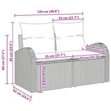 thumbnail of vidaXL Garten-Sofa-Set mit Kissen 8 pcs Beige Poly Rattan