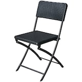 thumbnail of METRO PROFESSIONAL Sedia pieghevole per banchetti Vanimo, acciaio/plastica, aspetto rattan, nero