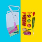 thumbnail of Sac de course type totebag en coton Tasty Green