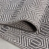 thumbnail of Teppich Balkon Boho Pflegeleicht Waschbar Strapazierfähig Terrasse Küche Läufer Grau 80x250 cm OEKO-TEX Gekettelt – ORLA von Kadima Design