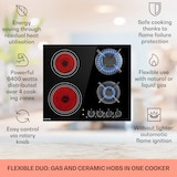 thumbnail of MultiChef 4 Kombi-Gaskochfeld Gas/Glaskeramik 4 Zonen Schwarz