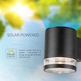 thumbnail of V-TAC VT-1145   Solar Wandlamp - IP54 - Zwarte behuizing - 70 Lumen - 3000K