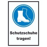 thumbnail of Schutzschuhe tragen Schild A6 Rückseite selbstklebend
