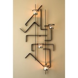 thumbnail of Wandteelichthalter MIX4 Schwarz Wandkerzenhalter Metall 73 cm Teelichthalter