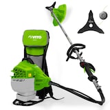 thumbnail of Débroussailleuse Thermique 47cm³ Coupe Ø25cm + Lame et fil nylon Réservoir 1L Autonomie 1h30 Port Sac à dos VITO Professionnel