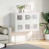 thumbnail of vidaXL Sideboard Weiß 100,5x39x107 cm Kaltgewalzter Stahl