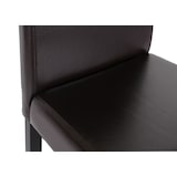 thumbnail of 2er-Set Barhocker Vicenza, Barstuhl Tresenhocker, Holz+LEDER ~ braun, dunkle Beine