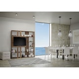thumbnail of Libreria con porta TV 6 ripiani design moderno 178x36x204 Kato L - Marrone Noce-VE6LKT2FL4FCP-NC
