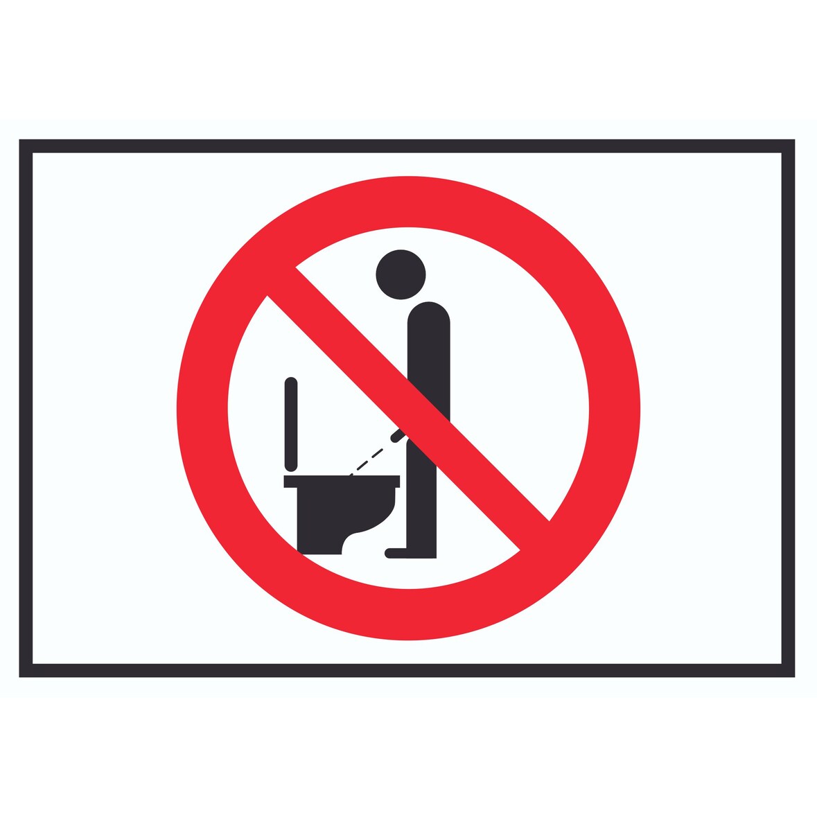 Bitte im Sitzen pinkeln Symbol Schild A1 (594x841mm)