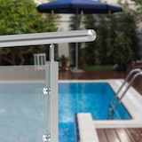 thumbnail of PRIOstahl Glaspunkthalter Glashalter 1 Stück mit M8x40mm Schraube Anschluss: Flach aus Edelstahl V2A