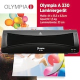 thumbnail of OLYMPIA A 330 Laminiergerät, bis DIN A3, Schwarz