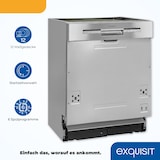 thumbnail of Exquisit Geschirrspüler EGSP1012-EB-030E inox | Spülmaschine 60 cm | 12 Maßgedecke | Startzeitvorwahl | Power+ | ECO Modus | Teilintegriert