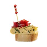 thumbnail of MONOUSO - Pick Bambú Decorado Amarelo e Vermelho 12cm (100 Uds)