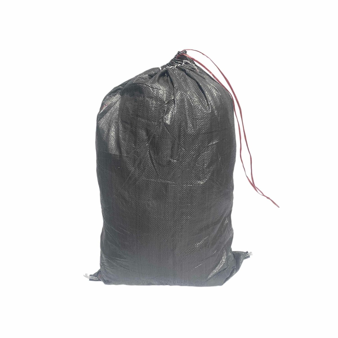 25x Schwerlastsack Gewebesack Hochwassersack Getreidesack Lagersack PP mit rotem Streifen und Band 500x800mm 30kg schwarz