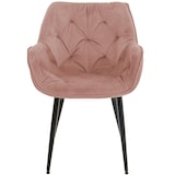 thumbnail of Set de 2 Sillas de comedor Tanna en terciopelo Rosa