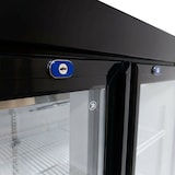 thumbnail of Romux® Glastürkühlschrank MB 750 Liter 2 Türen Belüftet | Professioneller Getränkekühlschrank mit Glastür & LED