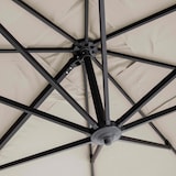 thumbnail of Offset parasol 3x4m en 4 verzwaarde witte aluminium platen