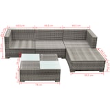 thumbnail of vidaXL 5-tlg. Garten-Lounge-Set mit Kissen Poly Rattan Grau