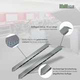 thumbnail of TRUTZHOLM 2 x Auffahrrampe 180 cm Tragkraft 400 kg Stahl grau profiliert Verladerampe Rampe