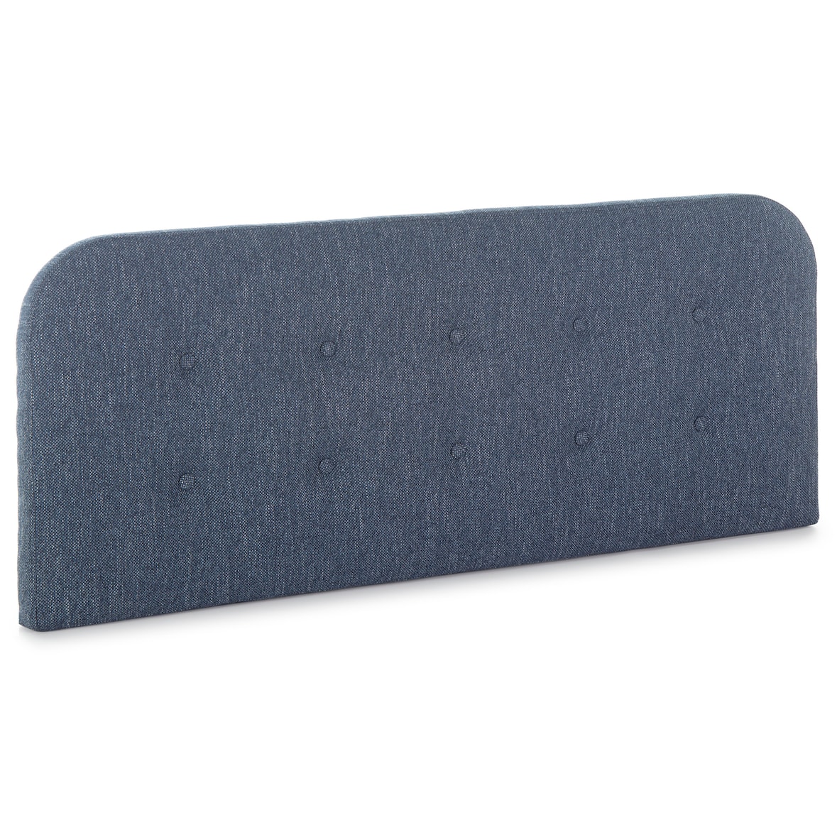 Cabecero tapizado Saona 140x60 cm Color Azul, Acolchado con Espuma, para Cama 135 cm, Botones en capitoné, 8 cm de Grosor
