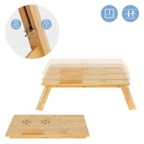 thumbnail of ML-Design Laptoptisch Bambus höhenverstellbar – Klappbarer Betttisch mit 4 Neigungswinkeln, Schublade & Lüftungslöchern, Frühstückstisch &