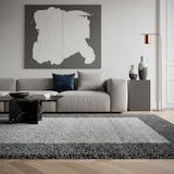 thumbnail of Teppich Hochflor Langflor Bordüre Kuschelig Waschbar Strapazierfähig Wohnzimmer Schlafzimmer Grau 240x340 cm – RHEIN von Kadima Design