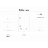 thumbnail of SARMOG MOBILE 4 ANTE KIT L108 P41 H161 in truciolare nobilitato color noce stelvio e ossido nero