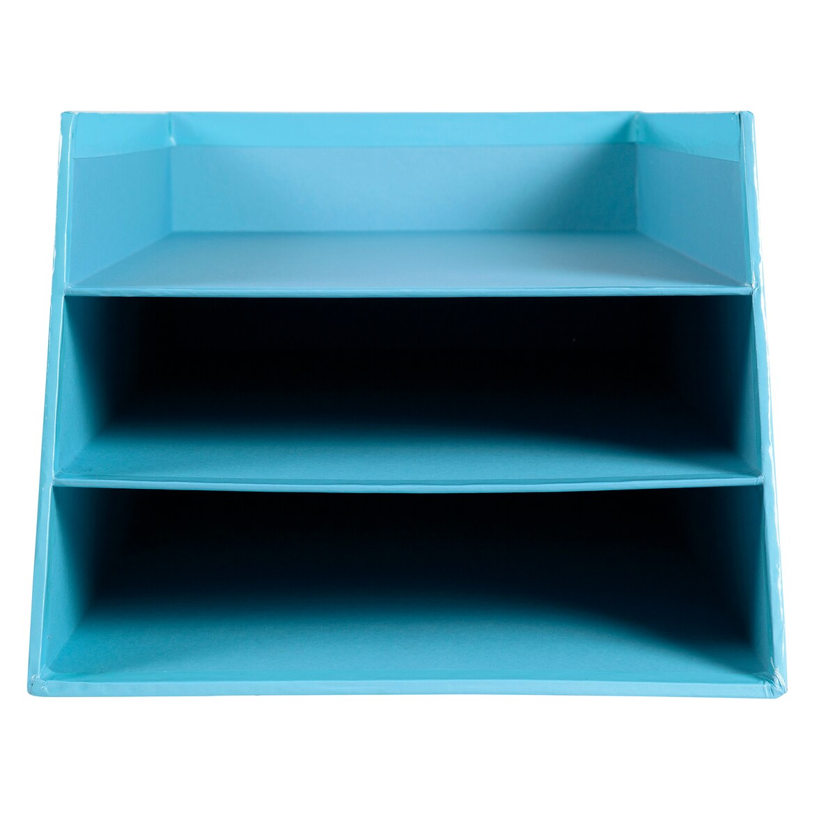 Exacompta 13462D 4x driedelige brievenbak in karton voor A4+ documenten, Aquarel, pastelblauw