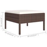 thumbnail of vidaXL 10-tlg. Garten-Lounge-Set mit Auflagen Poly Rattan Braun